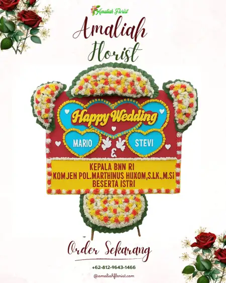 Papan Bunga Pernikahan Danasri